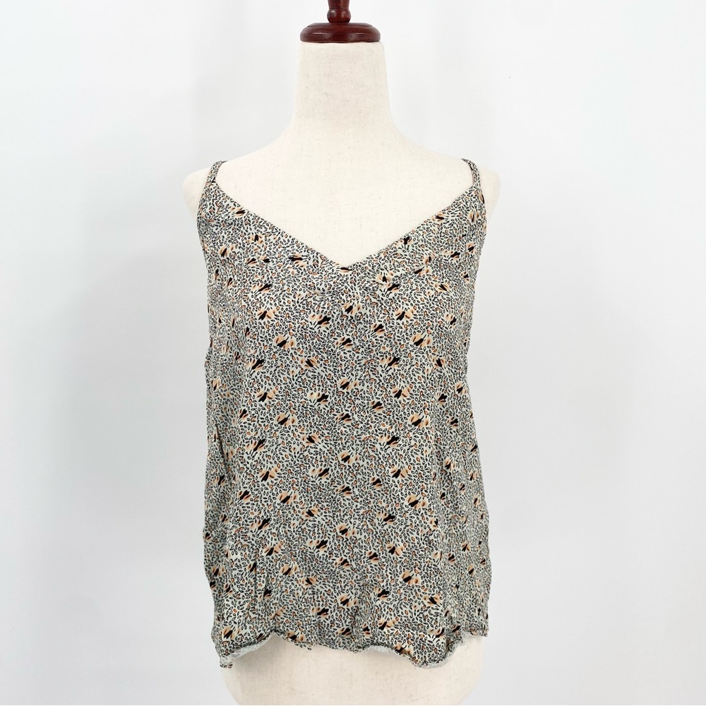 Anthropologie Floreat Cross Back Printer Tank Top Small